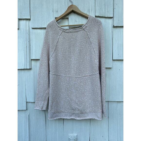 Free People Oversized Oatmeal Bright Lights Sweater‎ Sz M - Picture 6 of 7
